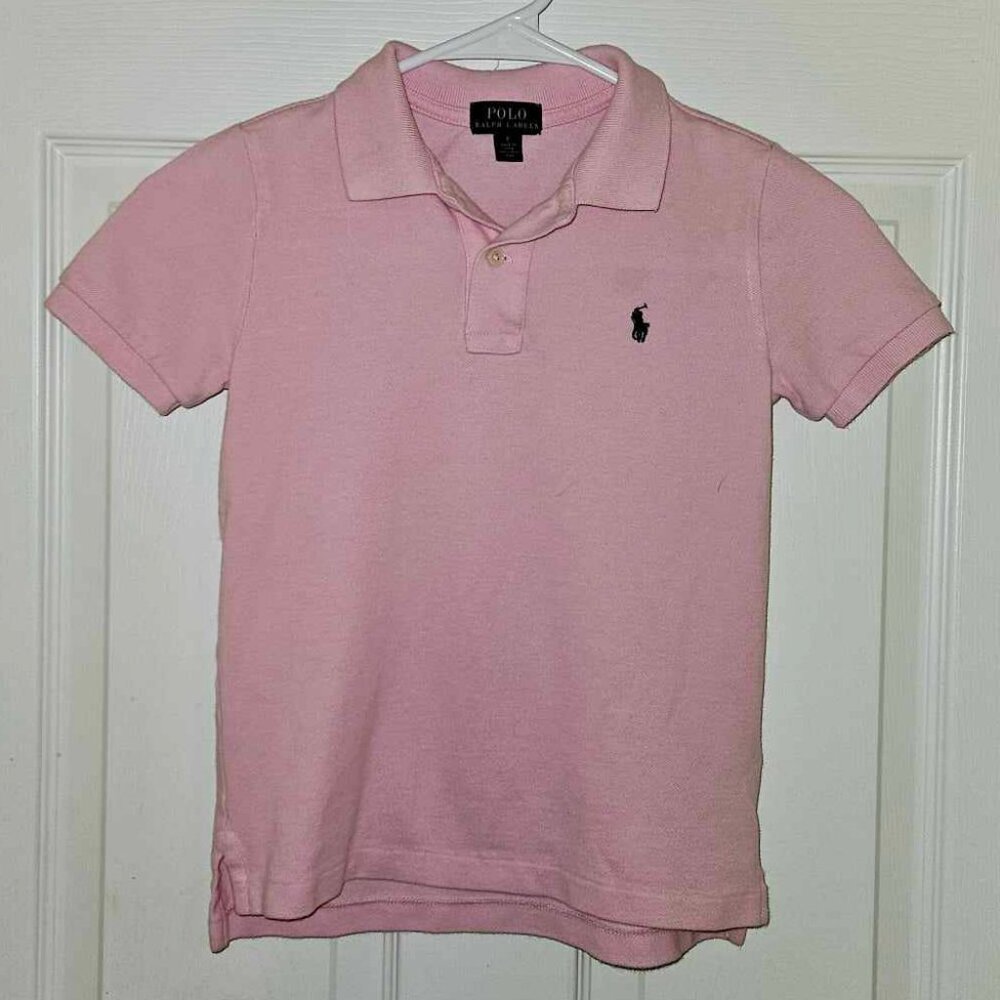 Boy's Size 6 Polo by Ralph Lauren Iconic Mesh Polo Shirt, Pink